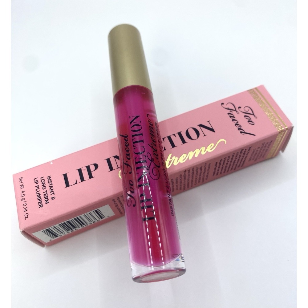 Too Faced Lip Injection Extreme Lip Plumper In Bubblegum‎ Yum 0.14 oz Full Size